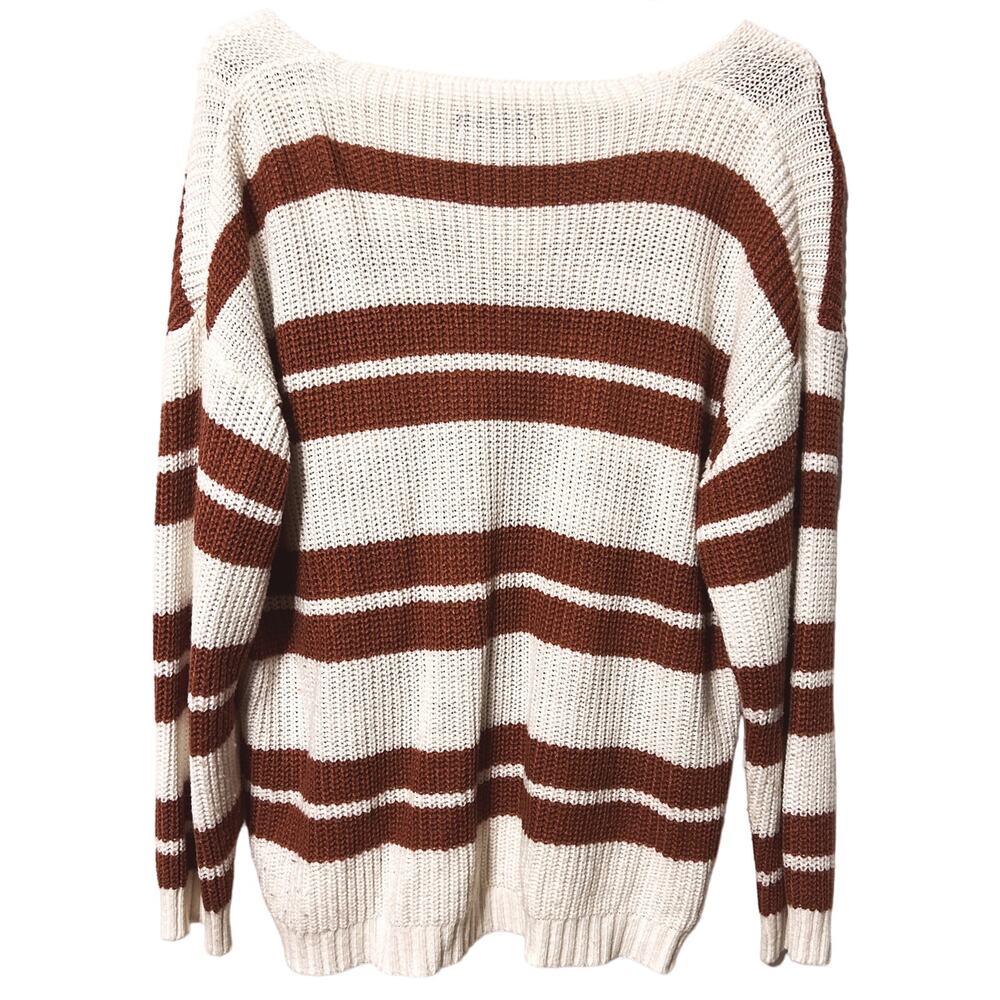 Bloomchic Striped V-Neck Sweater 14/16 - Picture 6 of 8